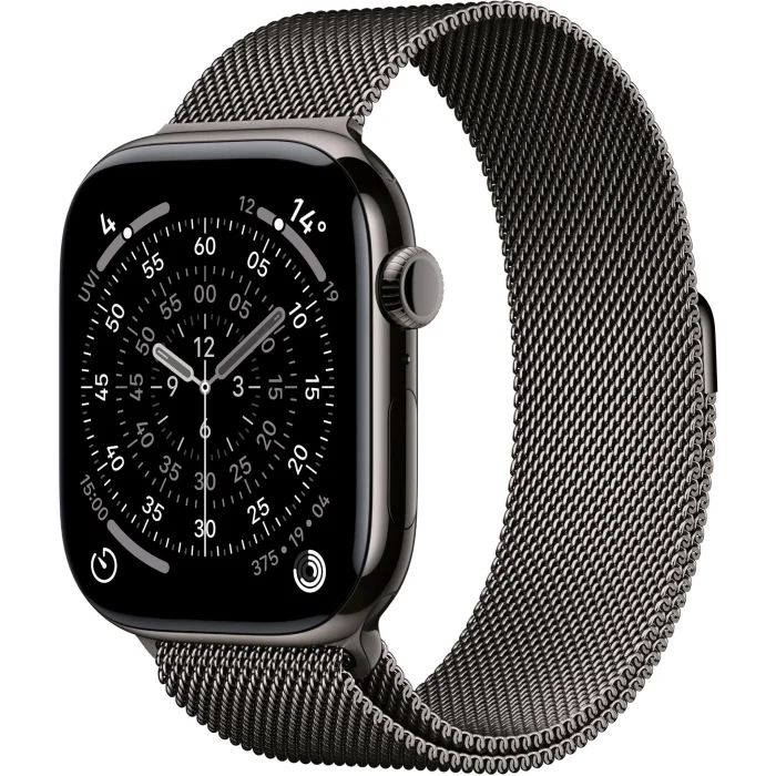Apple Watch Series 11 Slate Titanium Case 46MM GPS + Cellular with Slate Milanese Loop - Image 1
