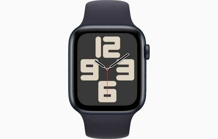 Apple Watch SE 2022 GPS 44MM Midnight Aluminum Case with Midnight Sport Band - Image 2
