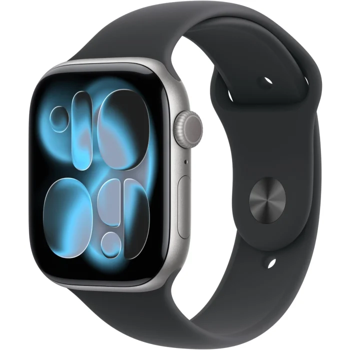 Apple Watch Series 11 GPS 42MM Space Gray Aluminum Case with Stone Gray Sport Band - Image 1