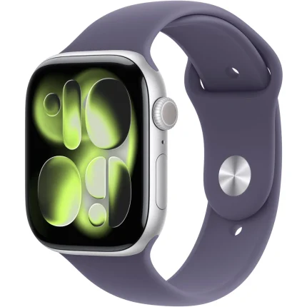 Apple Watch Series 11 GPS 46MM Silver Aluminum Case with Purple Fog Sport Band