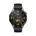 HUAWEI Watch GT 4 stainless steel frame with Black Fluoroelastomer Strap 46mm - Image 2